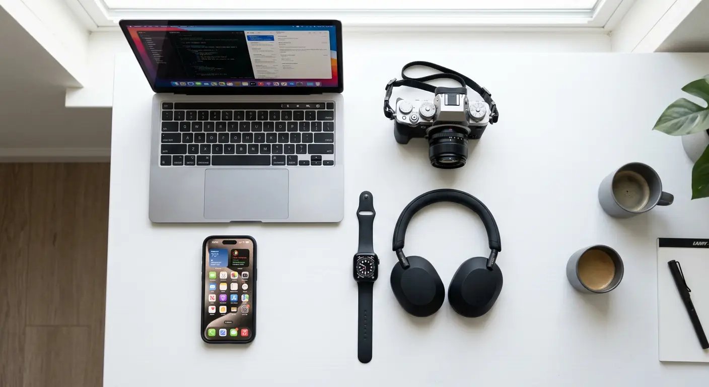 Products on desk